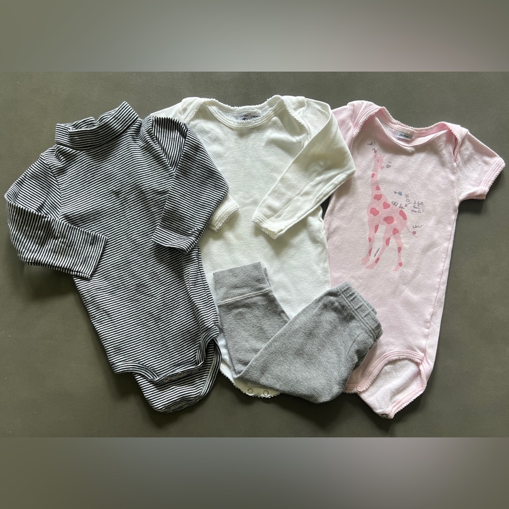 PETIT BATEAU Baby Bodysuits Onesies Leggings